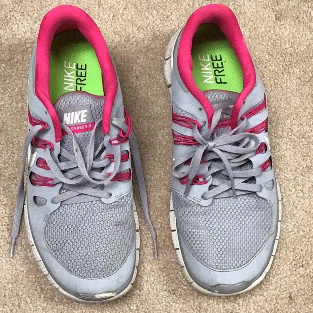 Nike free 5.0 women’s grey sneakers